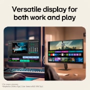 Pantalla Full HD IPS en el LG Smart Monitor que ofrece imágenes claras para el trabajo y el uso diario.